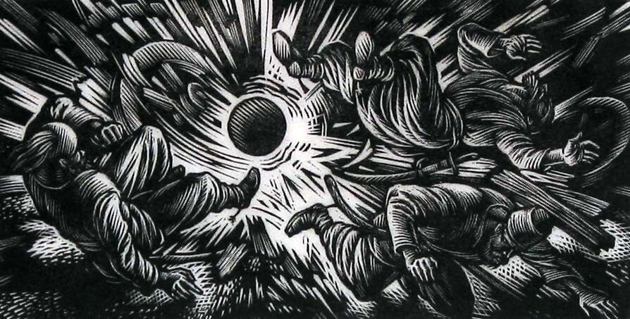 De beschieting met het kanon