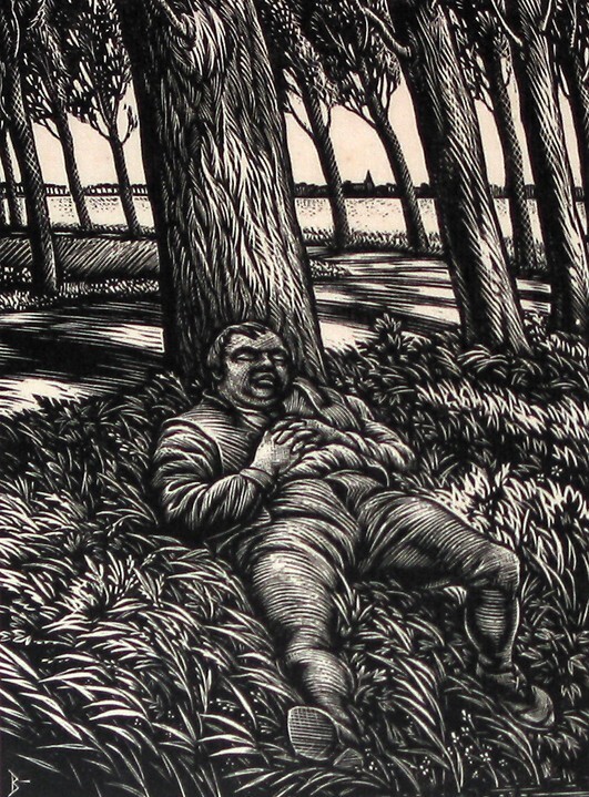 Slome David ligt te slapen