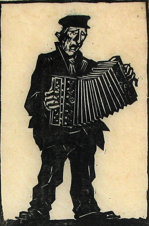 Man met trekharmonica