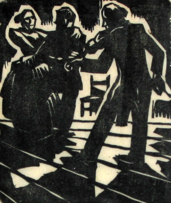 Violist met dansend paar