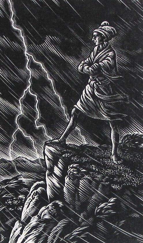 Asoka stond roerloos op de top van de Kale Berg