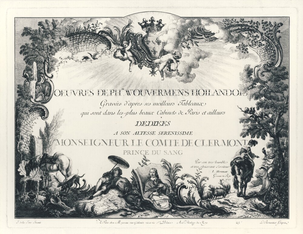 Titelblad van de serie: Oeuvres de Philippe Wouwermens Hollandois