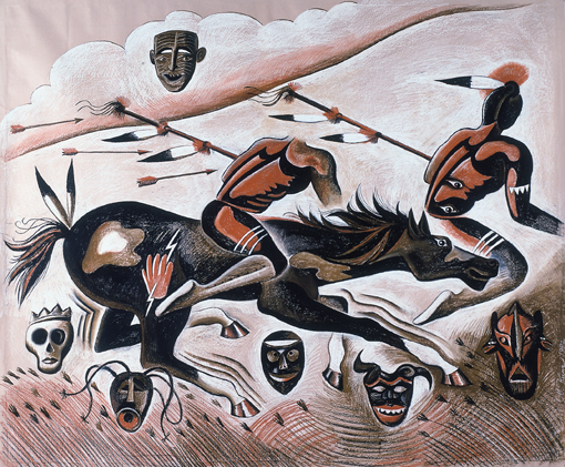 Der Indianer ist sogar schneller als sein Pferd