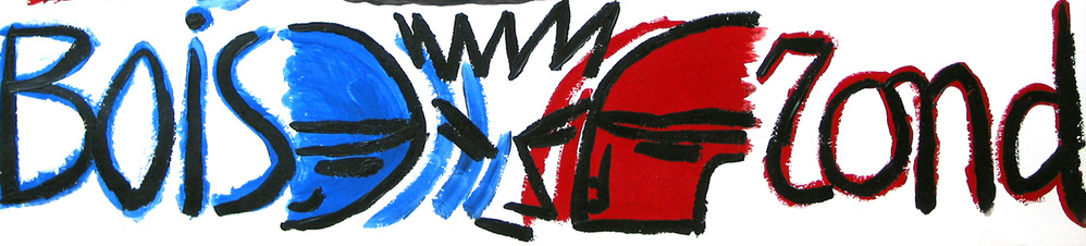 Ontwerp voor de omslag van de tentoonstellingscatalogus: Blanchard, Boisrond, Combas, Di Rosa, 1983