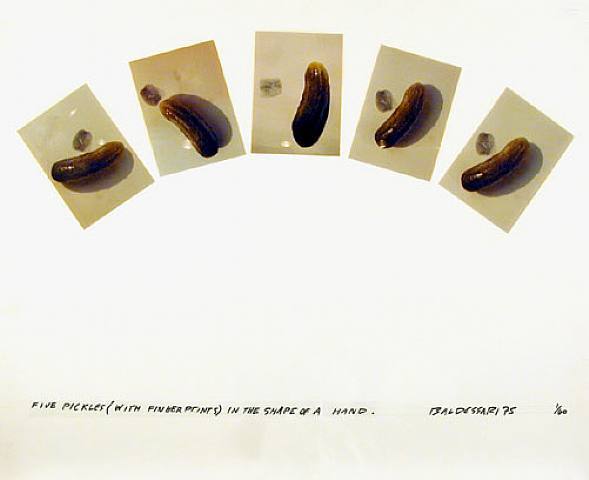 Five pickles (with fingerprints) in the shape of a hand (Artists & Photographs)