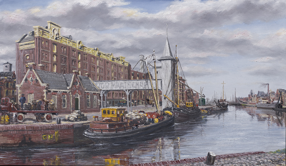 Gezicht op de Oosterhaven, dertiger jaren