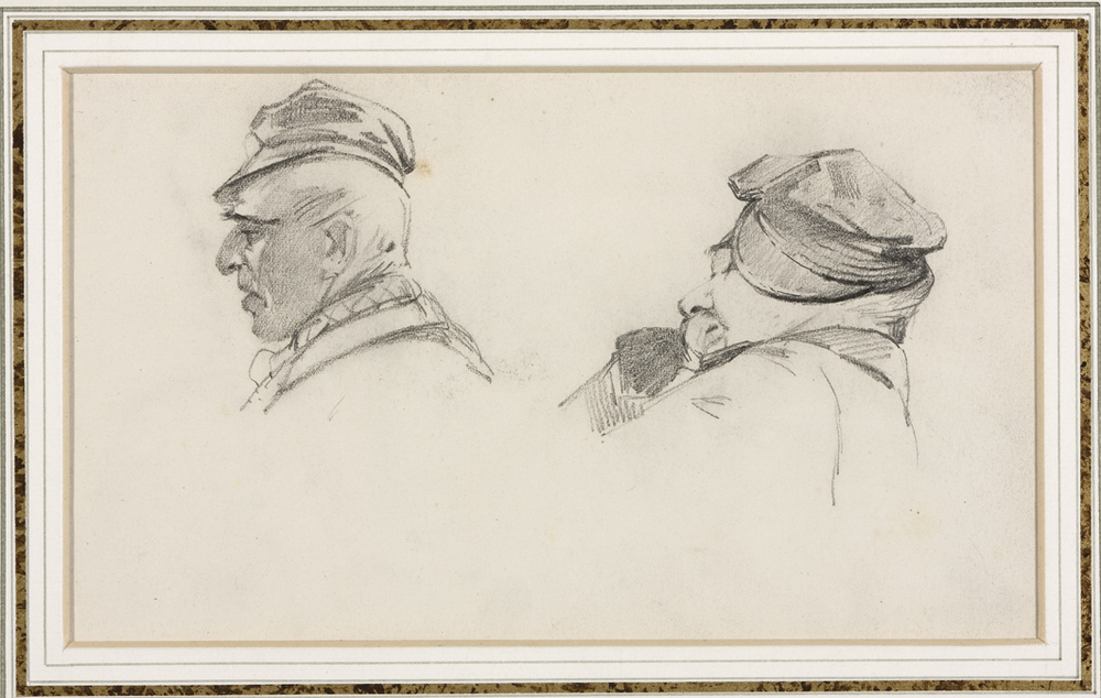 Twee koppen (serie: Negen schetsboekbladen)