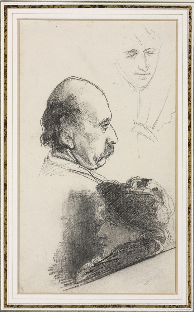 Portretstudies (serie: Negen schetsboekbladen)