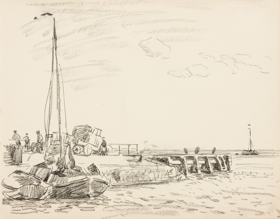 Havenhoofd (uit: Zeventien schetsboekbladen Enkhuizen)