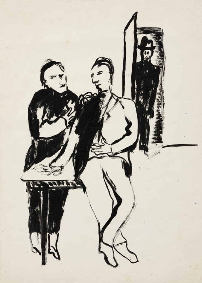 Man en vrouw bij tafel (T-61)