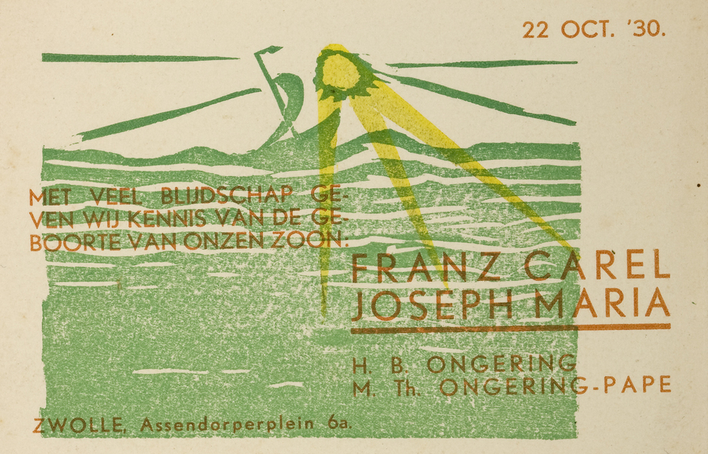 Geboortekaart Franz Ongering