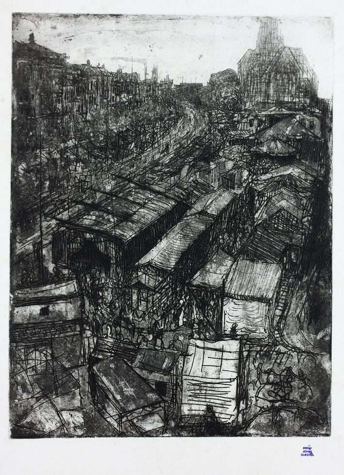 De kermis op de Vismarkt op 28 augustus