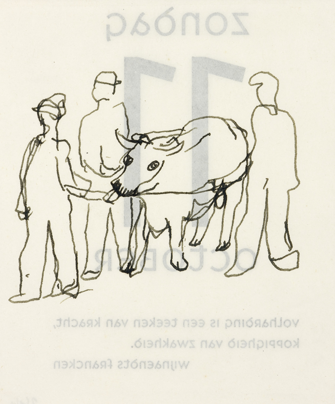 Drie mannen met stier (SC-737)