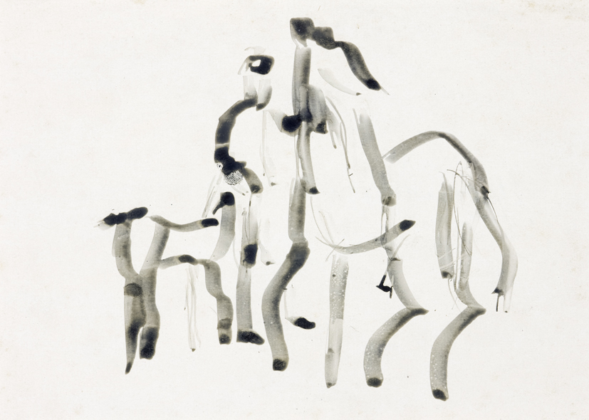 Boer met paard en veulen (SC-172)