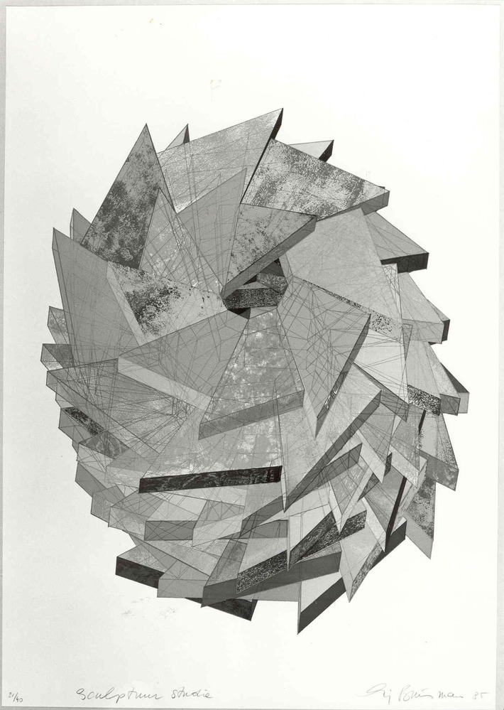 Sculptuur studie (uit de serie: 11 Zeefdrukken van beeldhouwers)