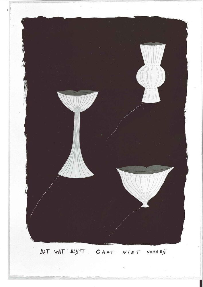 Dat wat blijft gaat niet voorbij (uit de serie: 11 Zeefdrukken van beeldhouwers)