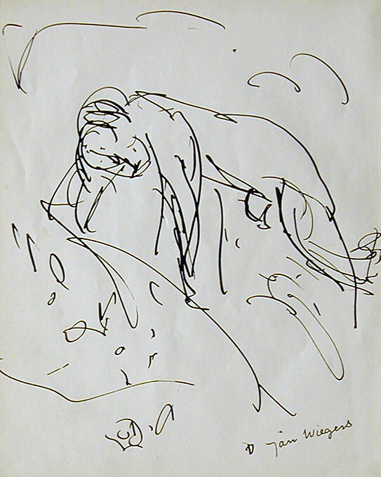 Voorovergebogen figuur