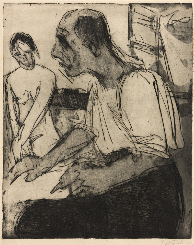 De kunstenaar en zijn naaktmodel