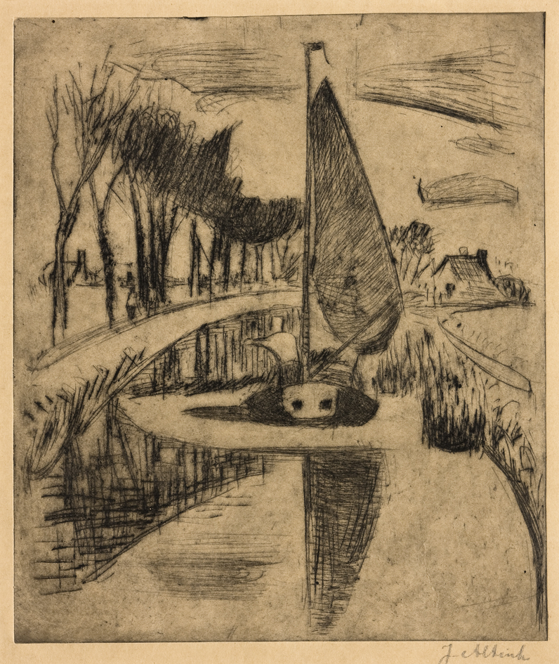 Zeilboot in het Boterdiep