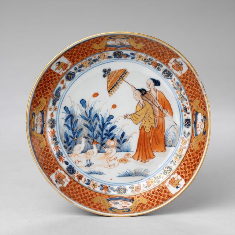 Bord met de parasoldames naar Cornelis Pronk