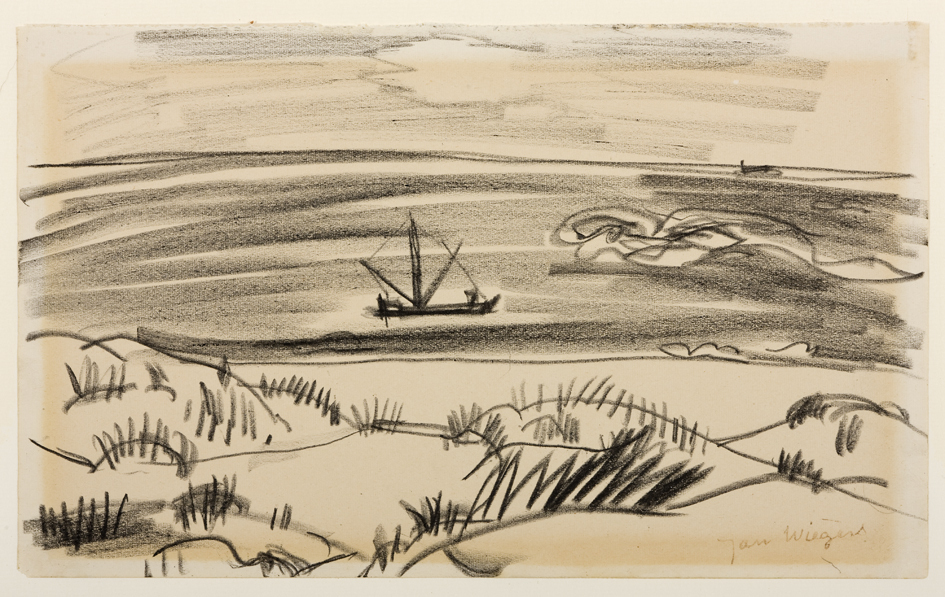 Zeegezicht (bij Ameland?)