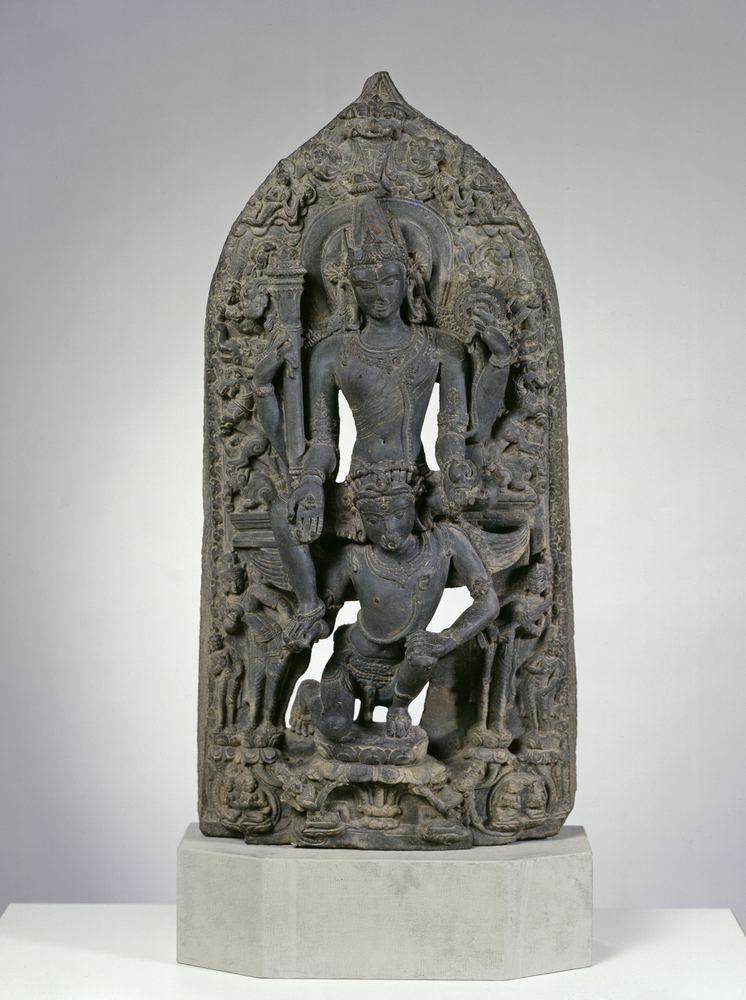 Vishnu op zijn rijdier de vogel Garuda