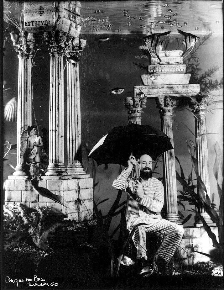 Zelfportret in aquarium