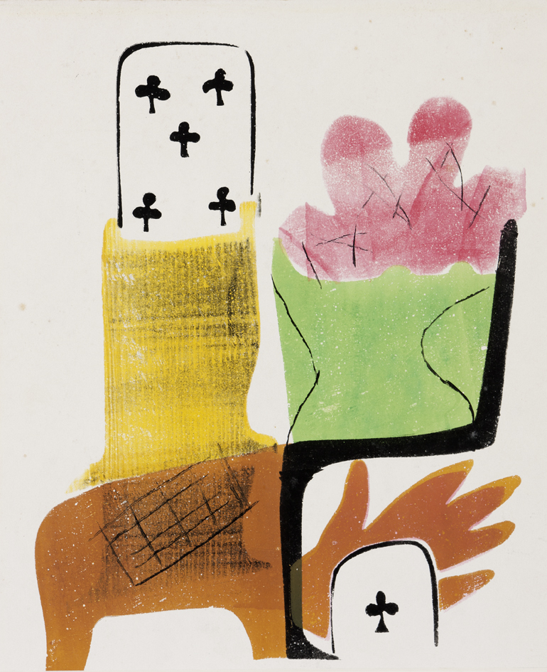 Hot Printing 18 (Compositie met speelkaarten) (D-113)