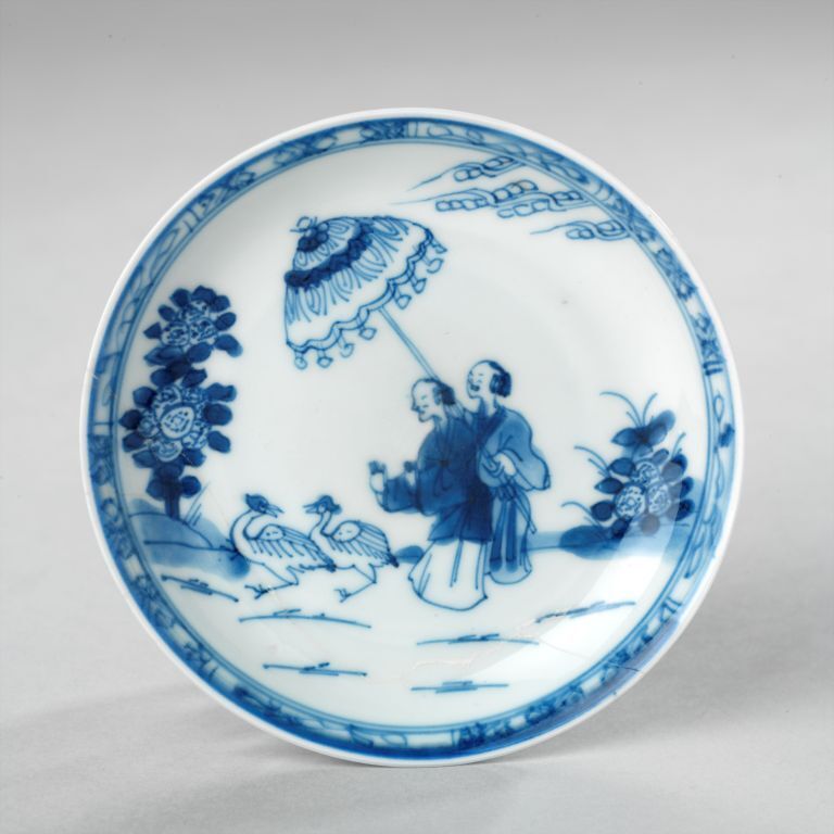 Schoteltje met parasoldames naar Cornelis Pronk