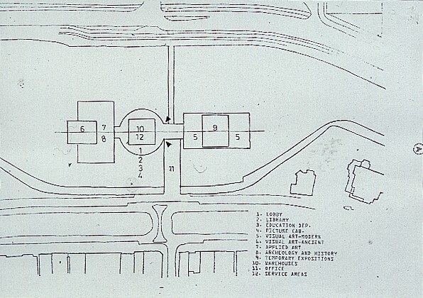 Het nieuwe Groninger Museum gebouw (ontwerp, uit reeks A)