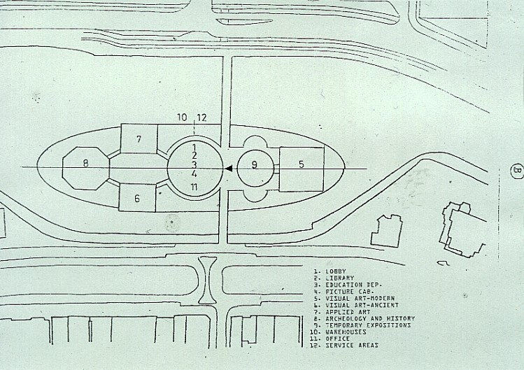 Het nieuwe Groninger Museum gebouw (ontwerp, uit reeks B)