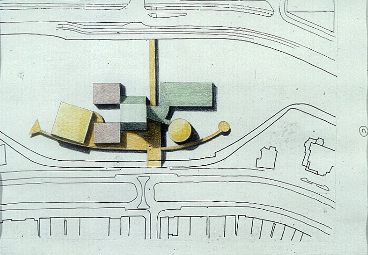 Het nieuwe Groninger Museum gebouw (ontwerp, uit reeks C)