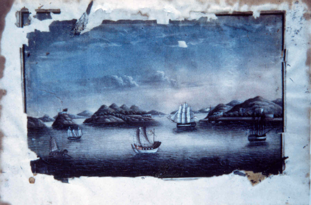 Bocca Tigris met forten op de beide oevers