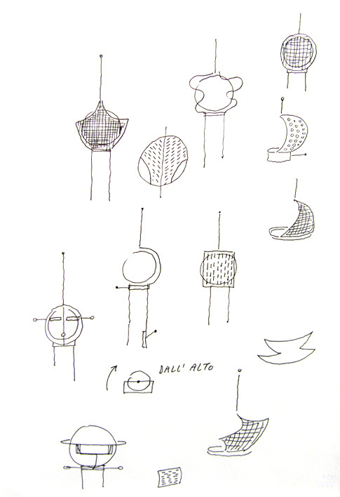 Lampada di Milo (uit serie ontwerpschetsen voor de Lampada di Milo)