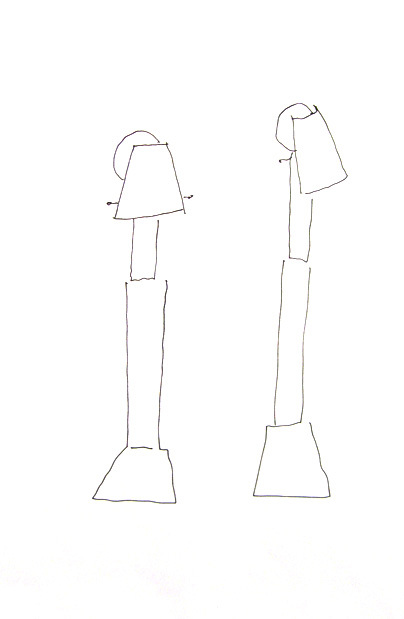 Lampada di Milo (uit serie ontwerpschetsen voor de Lampada di Milo)