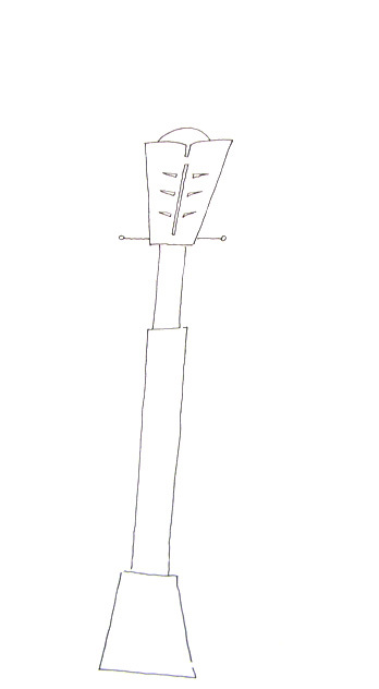 Lampada di Milo (uit serie ontwerpschetsen voor de Lampada di Milo)