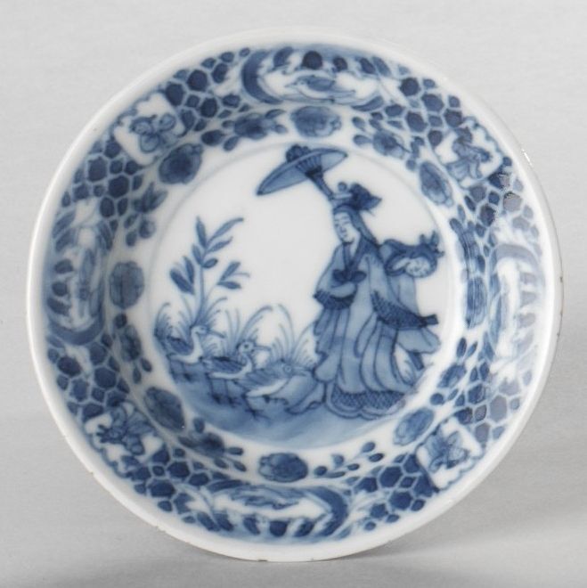 Schoteltje met 'De parasoldame' naar Cornelis Pronk