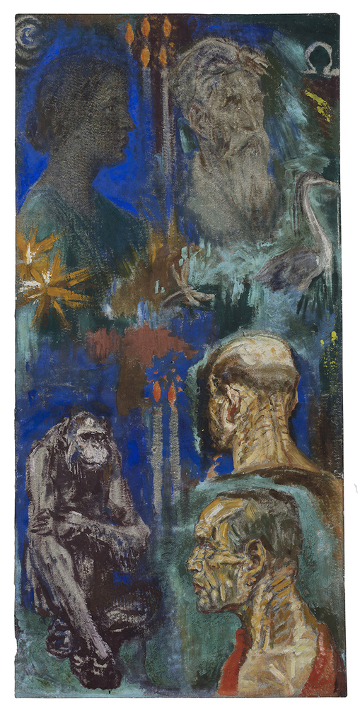 Studiepaneel met zelfportret