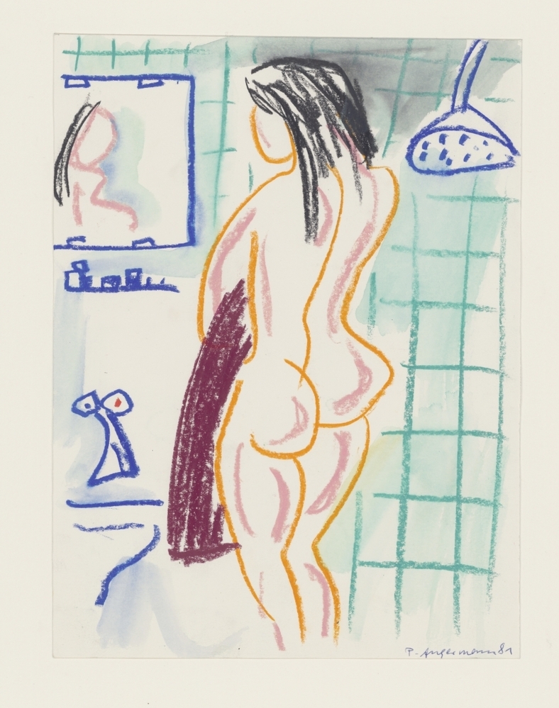 Zonder titel (naakt in de badkamer)