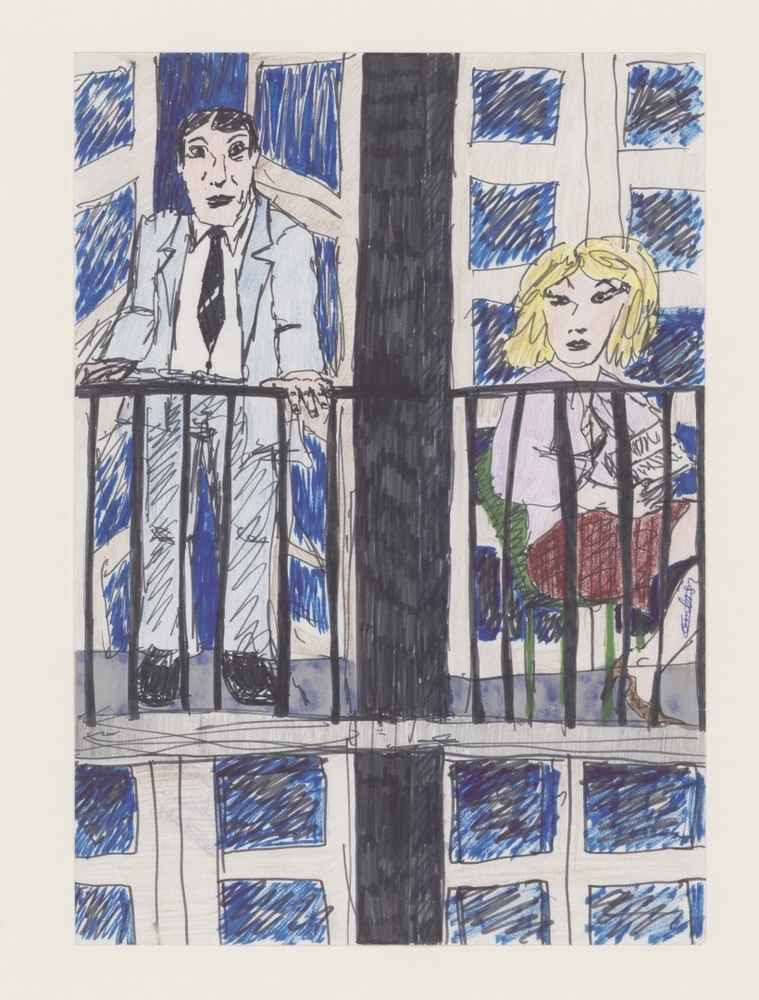 Homme et femme sur balcon