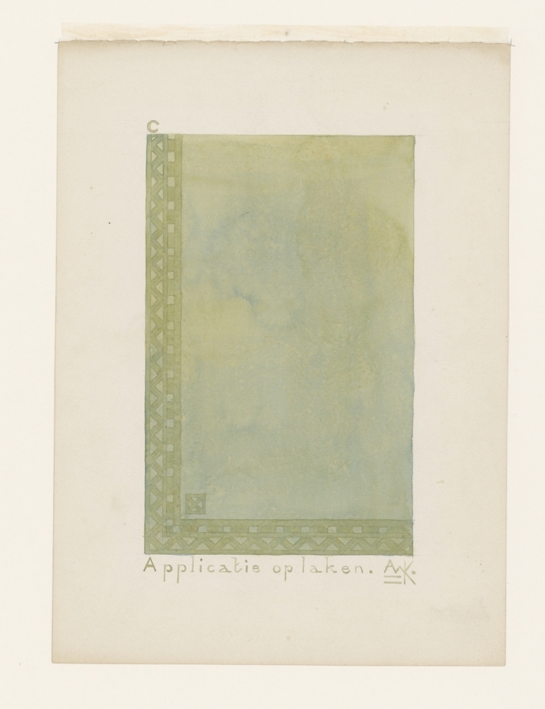 Ontwerptekening voor een appliquéwerk