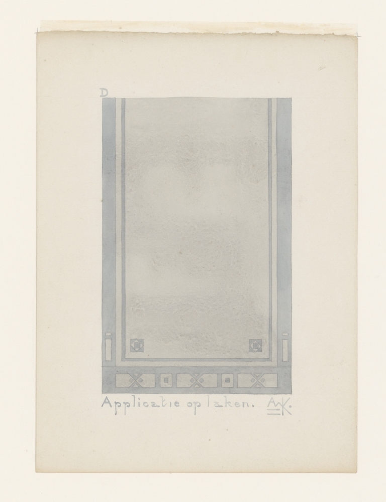 Ontwerptekening voor een appliquéwerk