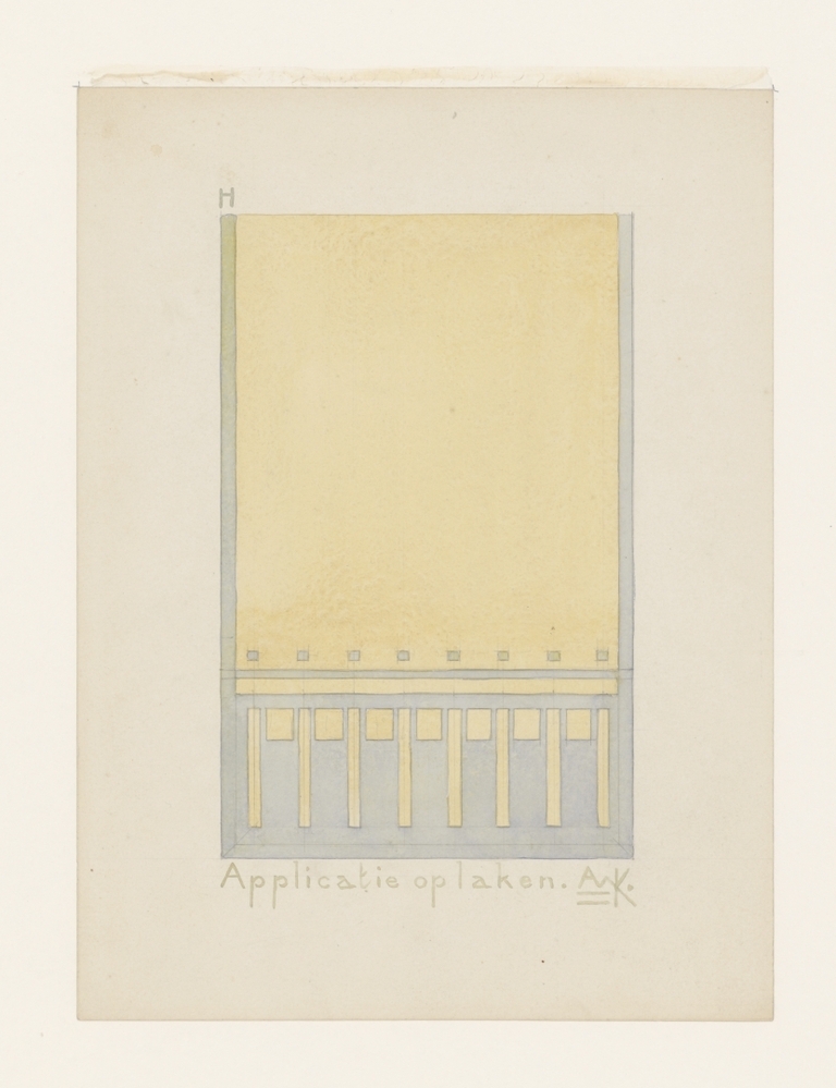 Ontwerptekening voor een appliquéwerk