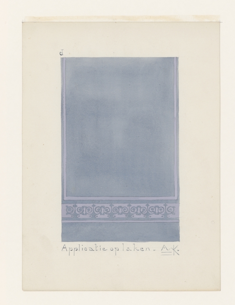 Ontwerptekening voor een appliquéwerk