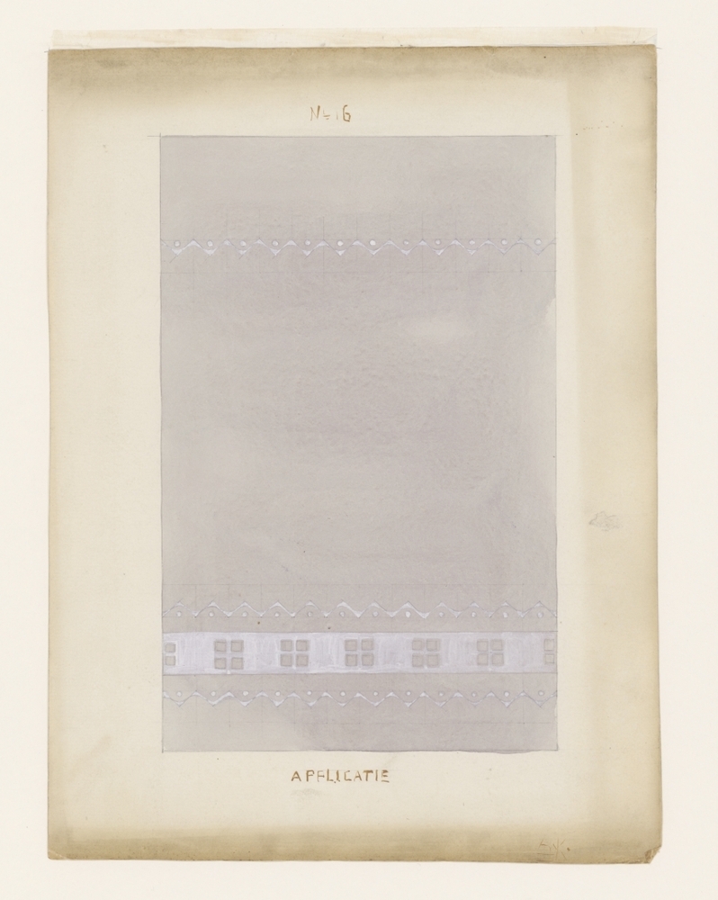 Ontwerptekening nr 16 voor een appliquéwerk