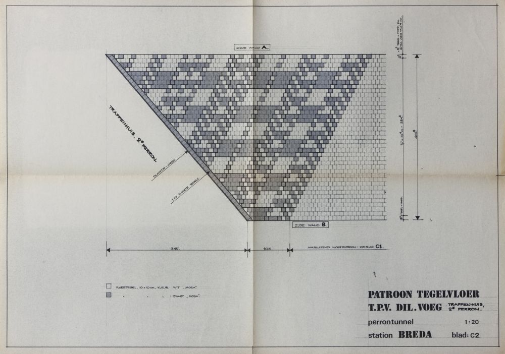 VERVALLEN Materiaal m.b.t. de betegeling van het nieuwe station van Breda