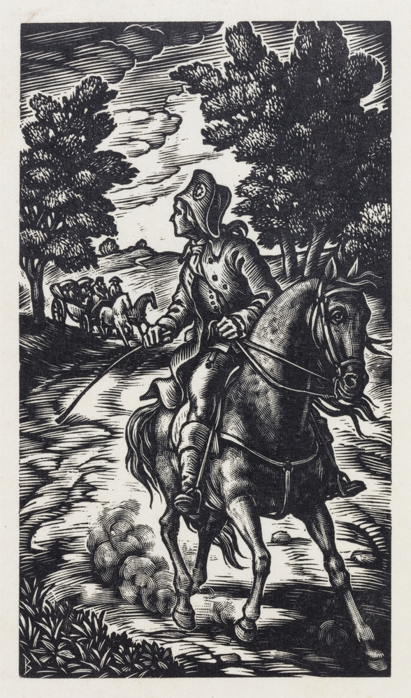 Burger Blaise te paard