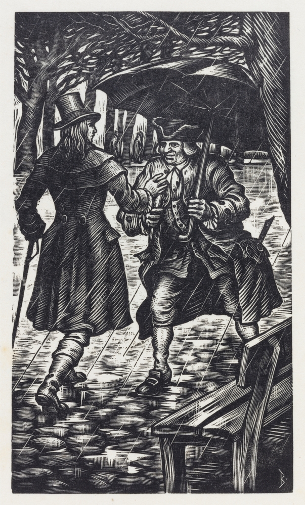 ... vroeg hij haar of zij er onder wilde komen lopen