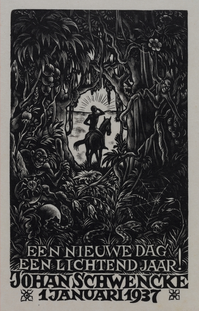 Nieuwjaarskaart Johan Schwencke