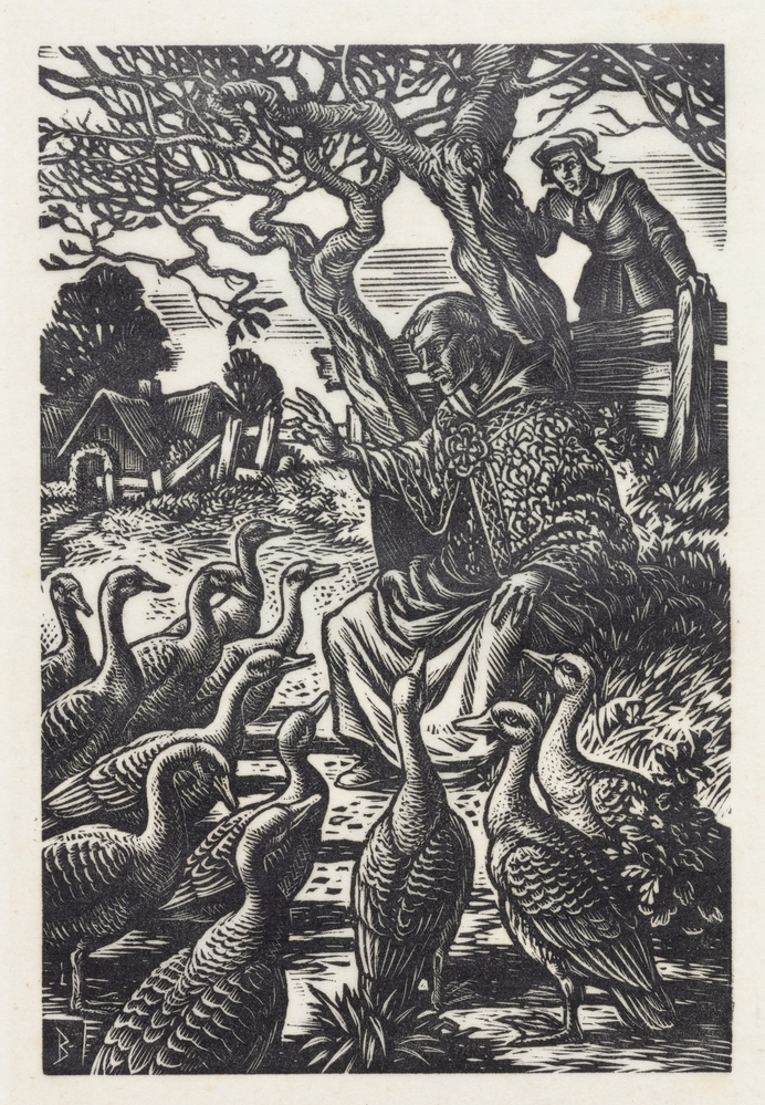 St. Liudger vermaant de wilde ganzen